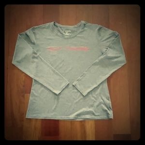 Light weight "run happy" long sleeve running shirt